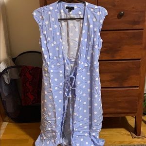 J. Crew Midi wrap dress in soft rayon polka dots